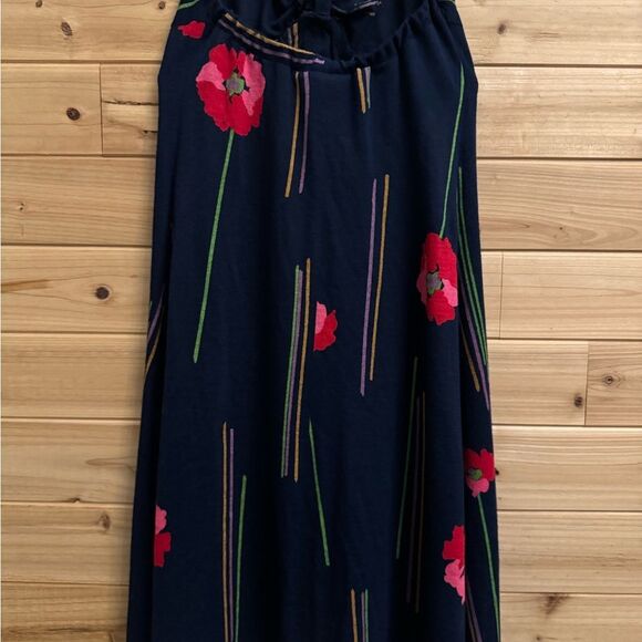 VNTG 1970 Young Innocent Sz XS Poppy Colorful Halter Maxi Babydoll Dress Set - Picture 11 of 13